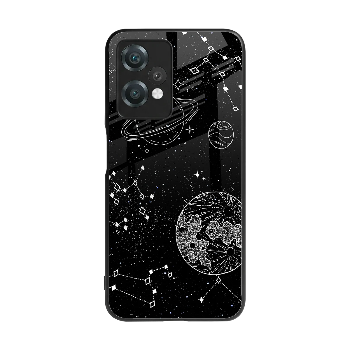 Stellar Voyage back phone cover | glass case for oneplus nord ce 2 lite