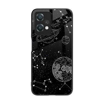 Stellar Voyage back phone cover | glass case for oneplus nord ce 2 lite