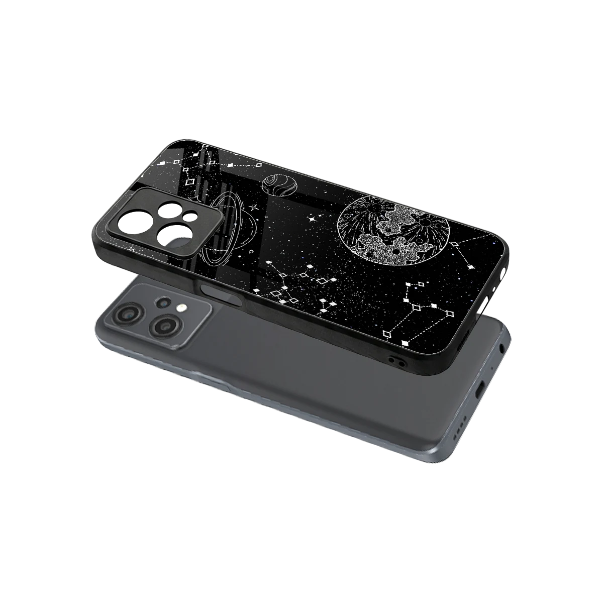 Stellar Voyage sleek oneplus nord ce 2 lite cover with tempered glass back and TPU edges