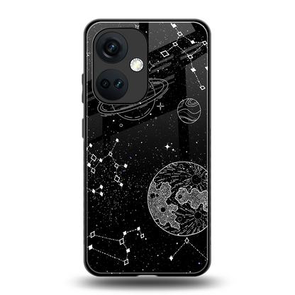 Stellar Voyage back phone cover | glass case for oneplus nord ce 3