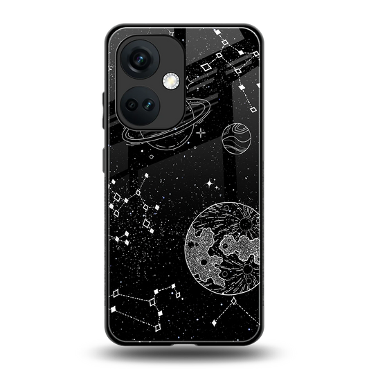 Stellar Voyage back phone cover | glass case for oneplus nord ce 3