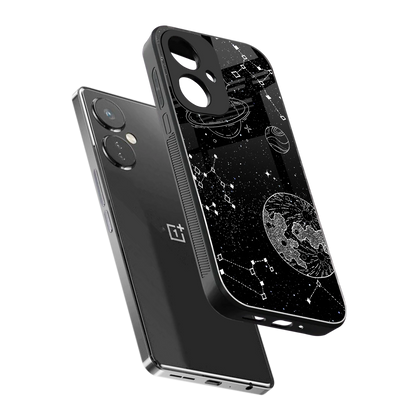 Stellar Voyage sleek oneplus nord ce 3 cover with tempered glass back and TPU edges