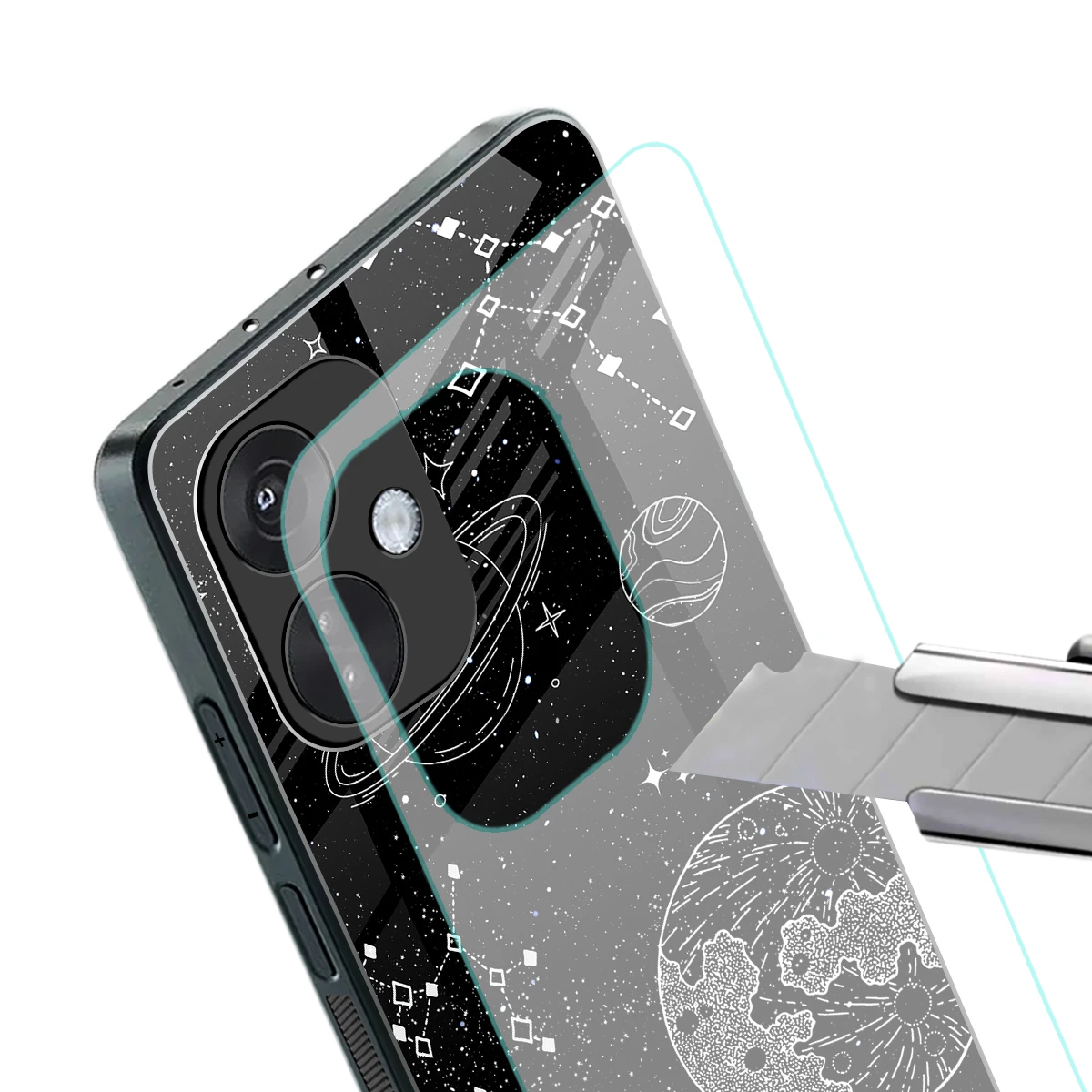 Stellar Voyage stylish phone case for oneplus nord ce 3 | glossy glass and slim fit