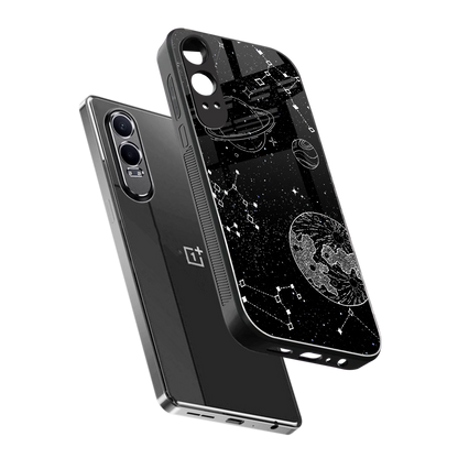 Stellar Voyage sleek oneplus nord ce 4 lite cover with tempered glass back and TPU edges
