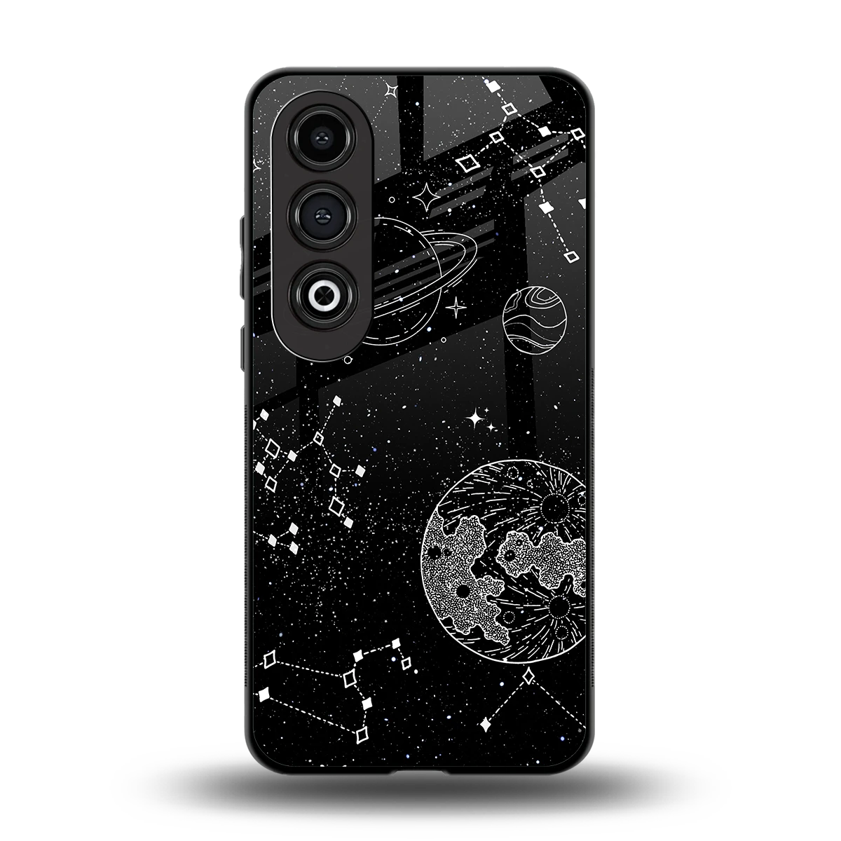 Stellar Voyage back phone cover | glass case for oneplus nord ce 4
