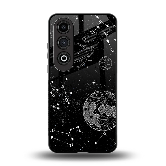 Stellar Voyage back phone cover | glass case for oneplus nord ce 4