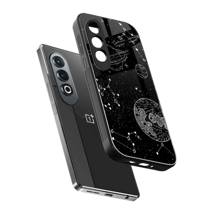 Stellar Voyage sleek oneplus nord ce 4 cover with tempered glass back and TPU edges