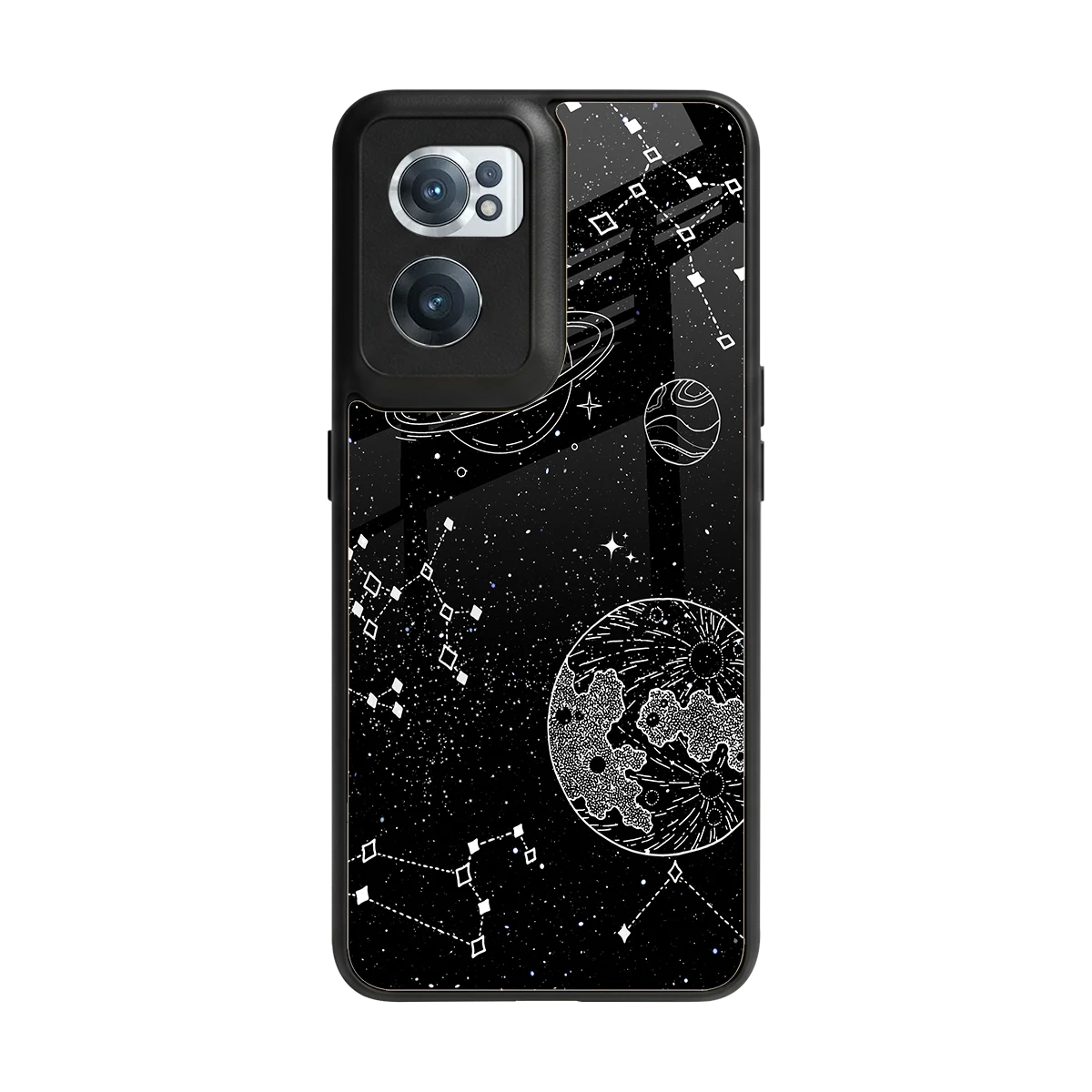 Stellar Voyage back phone cover | glass case for oneplus nord ce 2