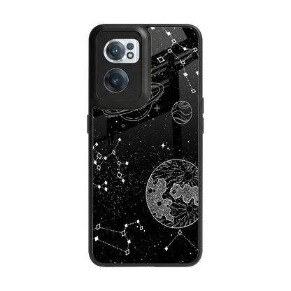 Stellar Voyage back phone cover | glass case for oneplus nord ce 2
