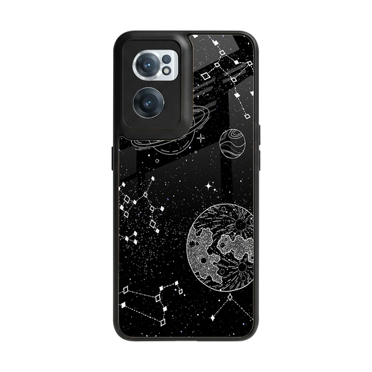 Stellar Voyage back phone cover | glass case for oneplus nord ce 2