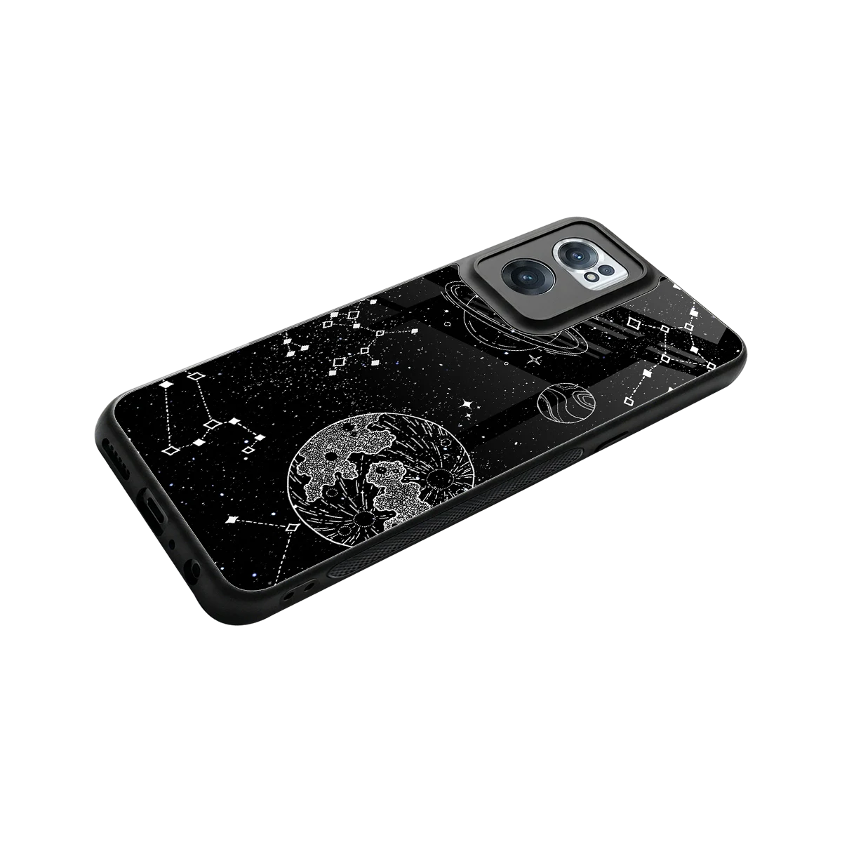 Stellar Voyage stylish phone case for oneplus nord ce 2 | glossy glass and slim fit