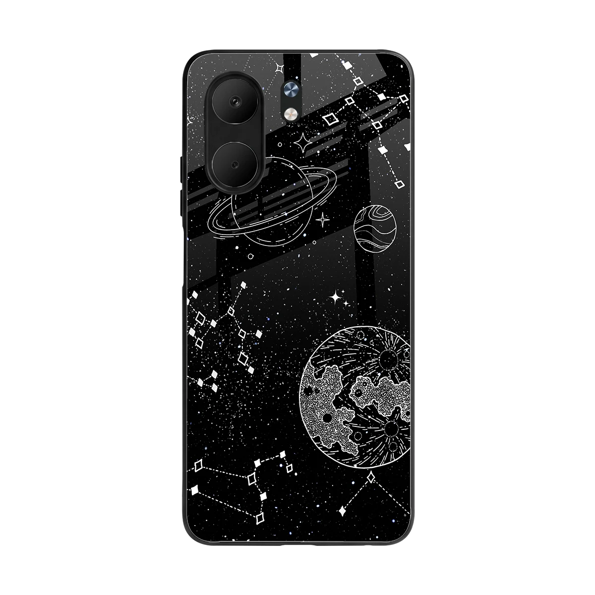 Stellar Voyage back phone cover | glass case for oppo a5x 5g