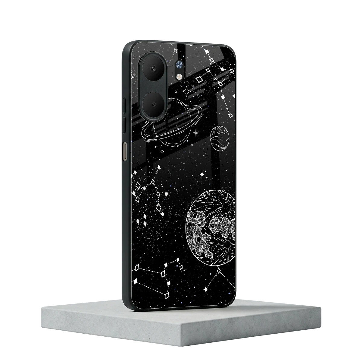 Stellar Voyage oppo a5x 5g mobile cover | shockproof glass phone case