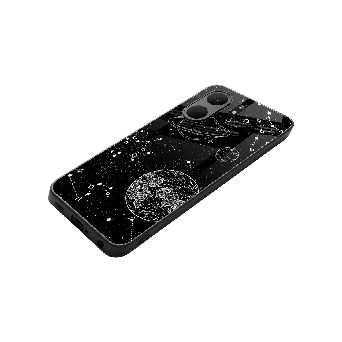 Stellar Voyage stylish phone case for oppo a5x 5g | glossy glass and slim fit