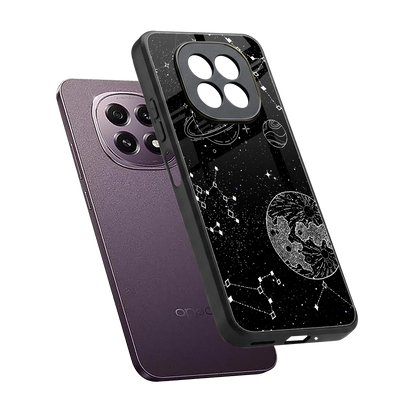 Stellar Voyage sleek oppo f29 5g cover with tempered glass back and TPU edges