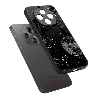 Stellar Voyage sleek oppo f31 pro 5g cover with tempered glass back and TPU edges