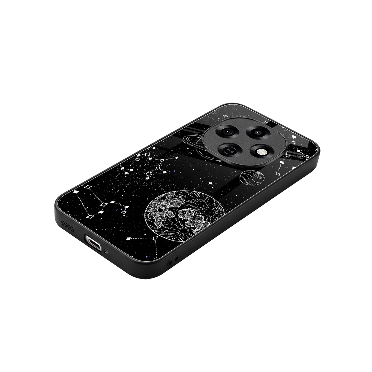 Stellar Voyage stylish phone case for oppo f31 pro 5g | glossy glass and slim fit
