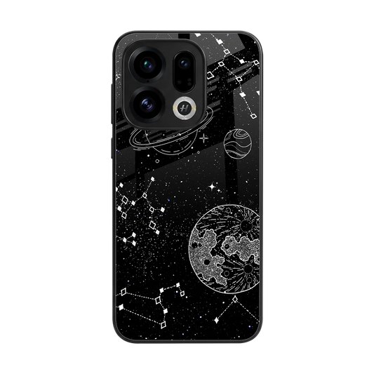 Stellar Voyage back phone cover | glass case for oppo find x9