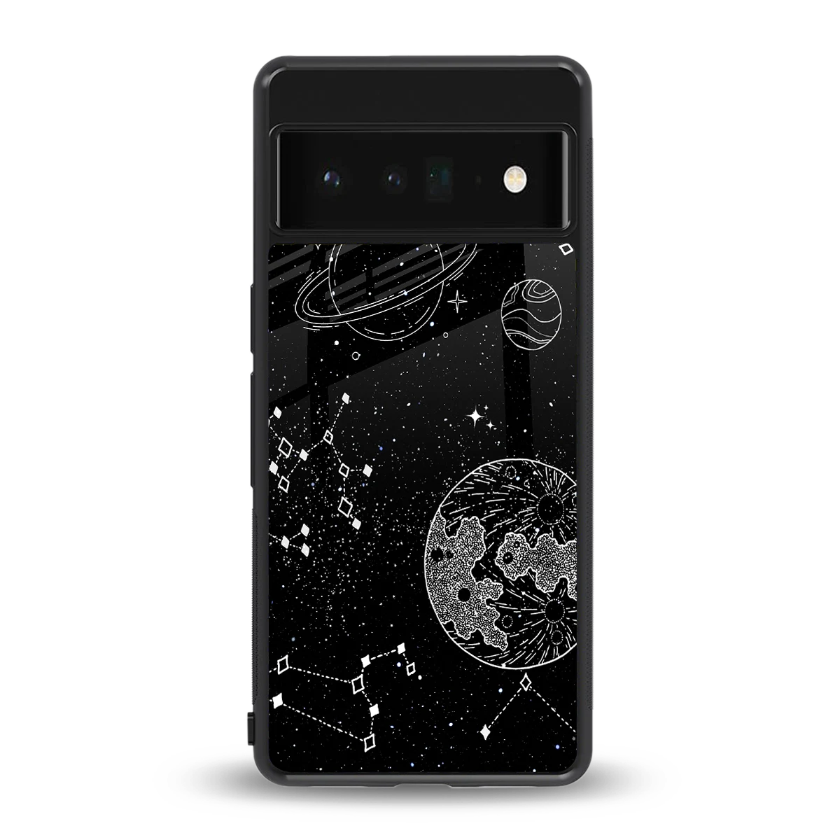 Stellar Voyage back phone cover | glass case for google pixel 6 pro