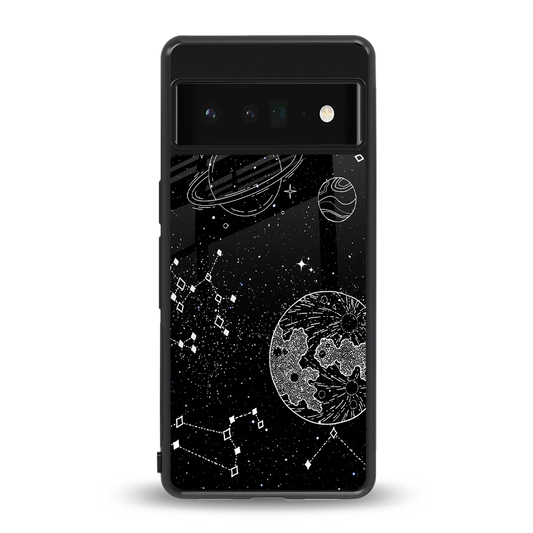 Stellar Voyage back phone cover | glass case for google pixel 6 pro