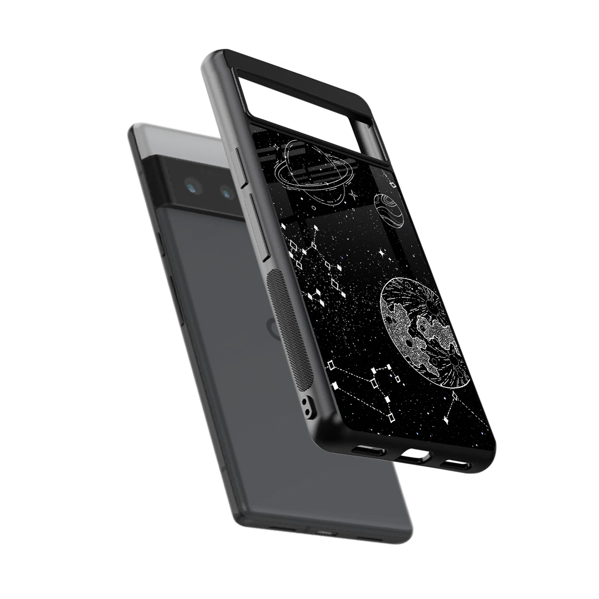 Stellar Voyage sleek google pixel 6 pro cover with tempered glass back and TPU edges