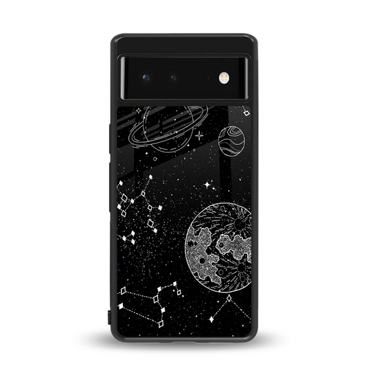 Stellar Voyage back phone cover | glass case for google pixel 6a