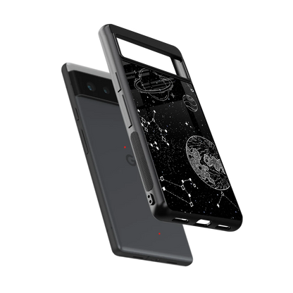 Stellar Voyage sleek google pixel 6 cover with tempered glass back and TPU edges