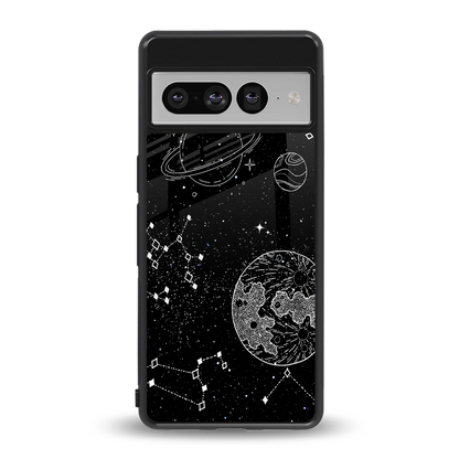 Stellar Voyage back phone cover | glass case for google pixel 7 pro