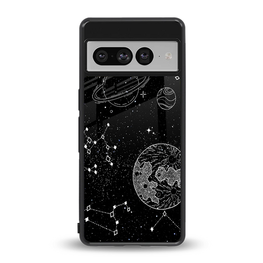Stellar Voyage back phone cover | glass case for google pixel 7 pro