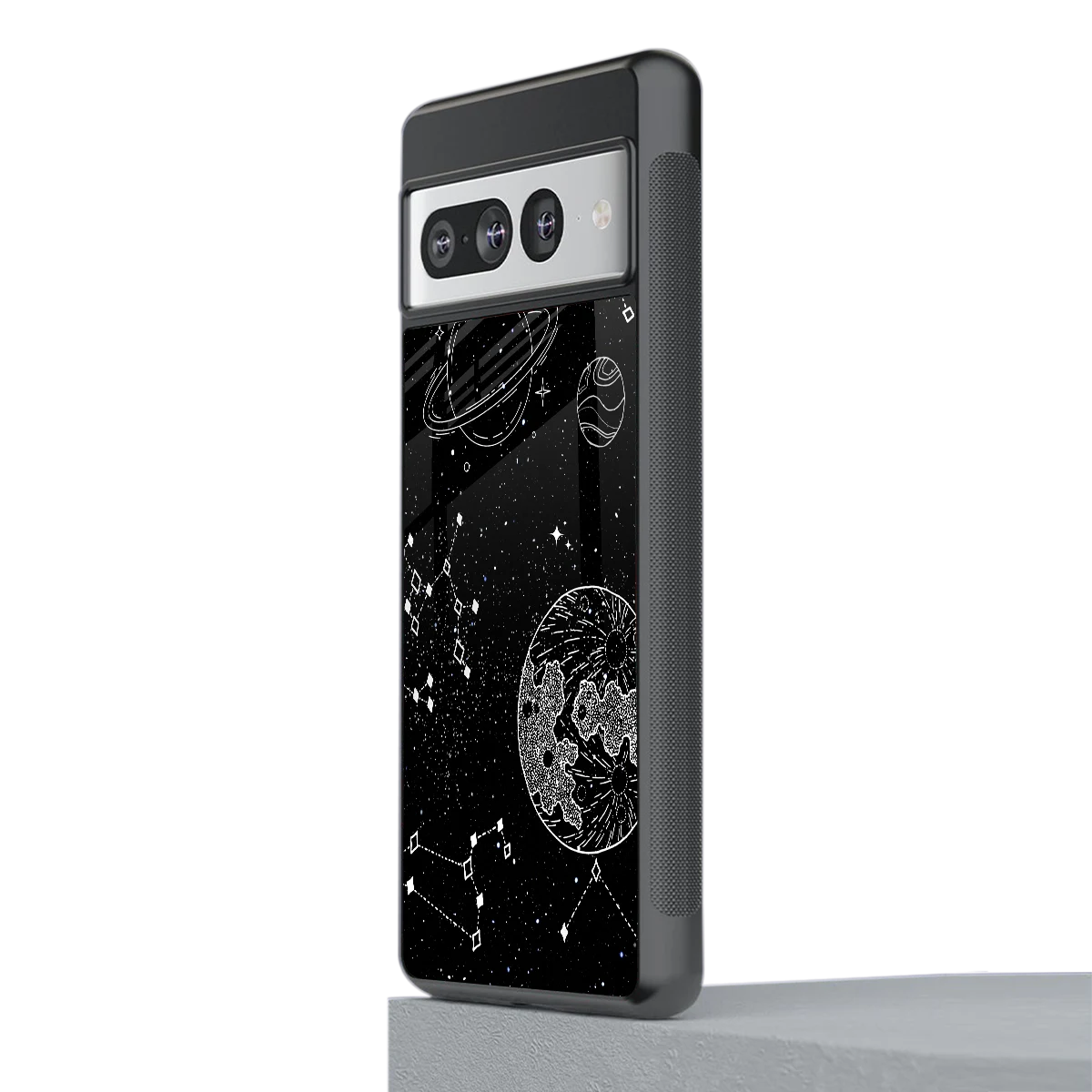 Stellar Voyage stylish phone case for google pixel 7 pro | glossy glass and slim fit