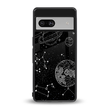 Stellar Voyage back phone cover | glass case for google pixel 7a