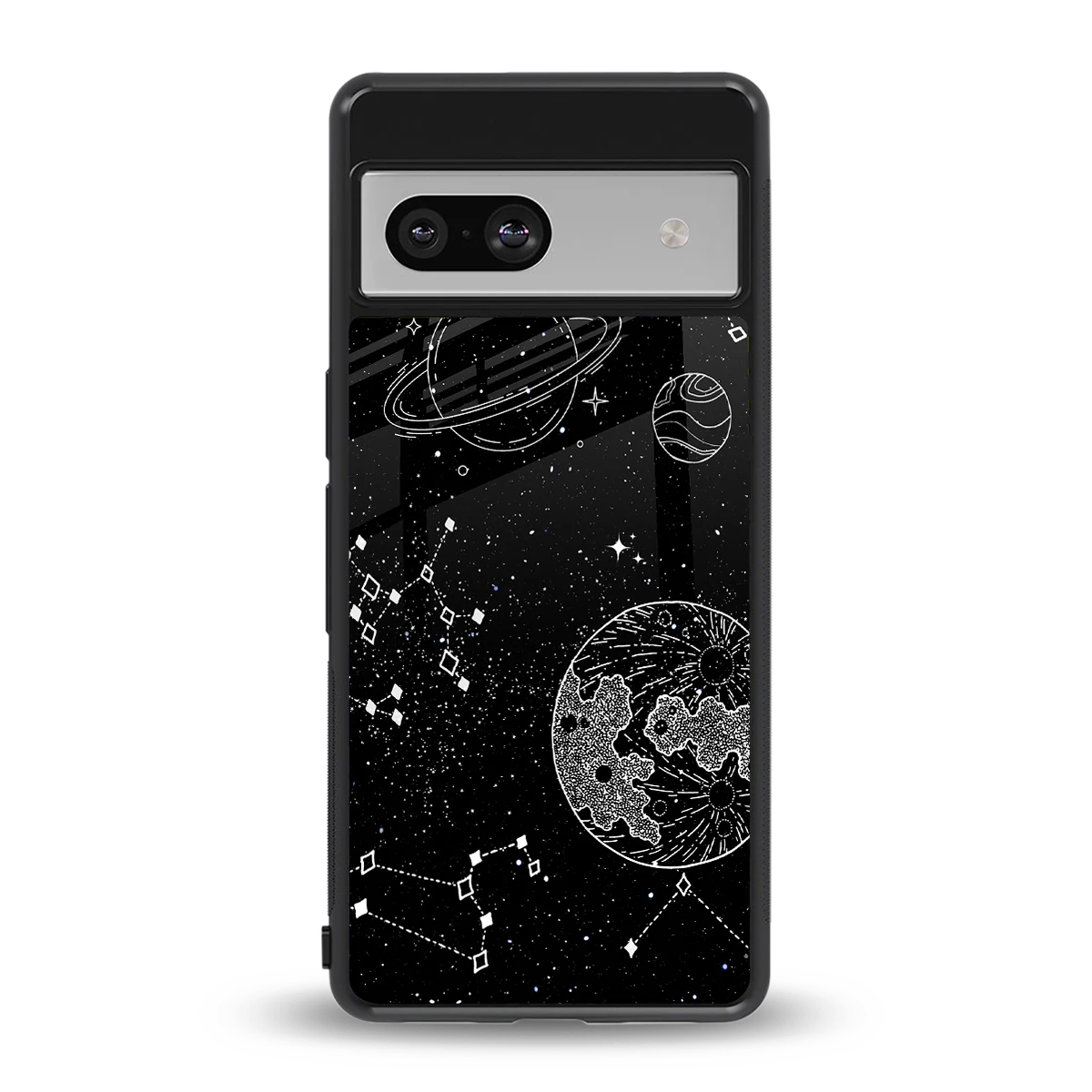 Stellar Voyage back phone cover | glass case for google pixel 7