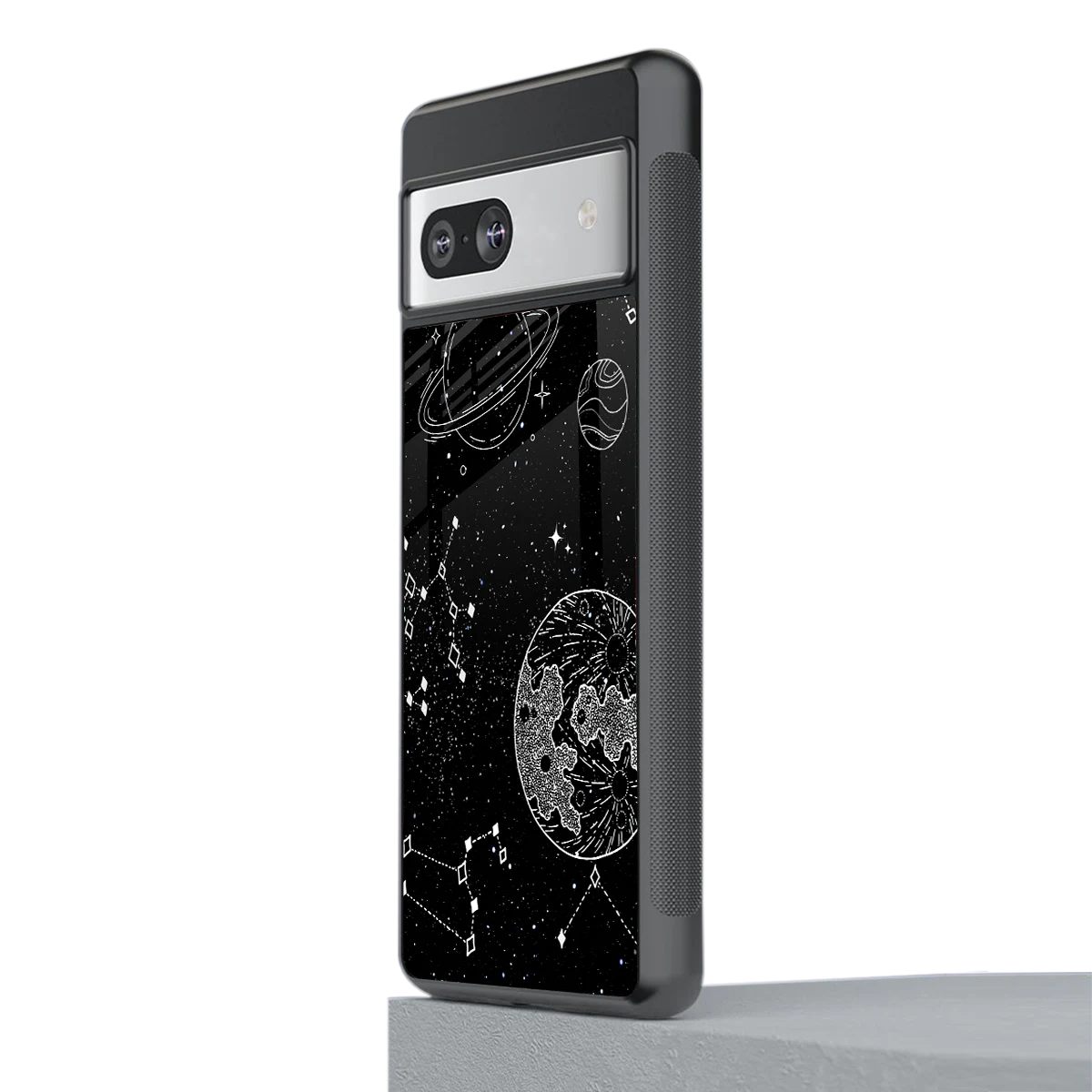 Stellar Voyage stylish phone case for google pixel 7 | glossy glass and slim fit