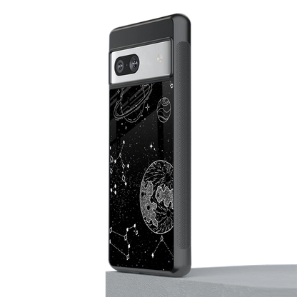 Stellar Voyage stylish phone case for google pixel 7 | glossy glass and slim fit