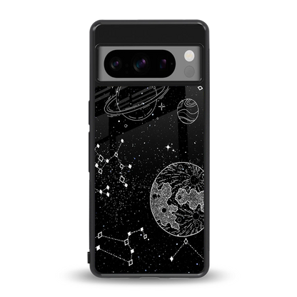 Stellar Voyage back phone cover | glass case for google pixel 8 pro