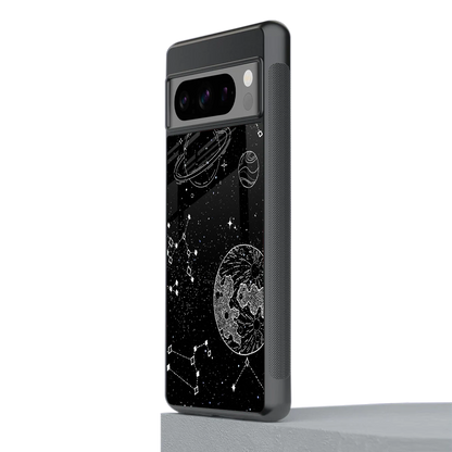 Stellar Voyage stylish phone case for google pixel 8 pro | glossy glass and slim fit