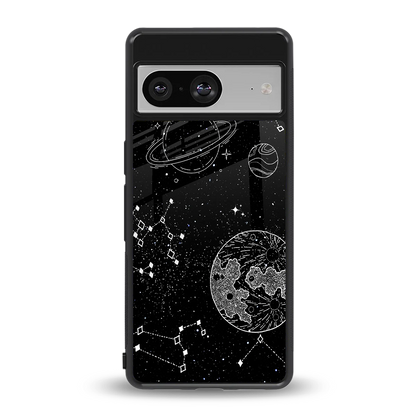 Stellar Voyage back phone cover | glass case for google pixel 8