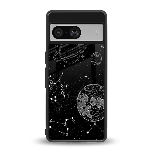 Stellar Voyage back phone cover | glass case for google pixel 8