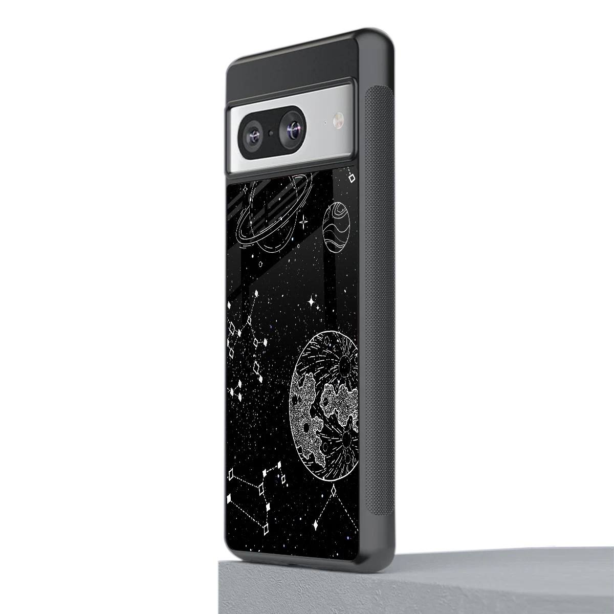 Stellar Voyage stylish phone case for google pixel 8 | glossy glass and slim fit