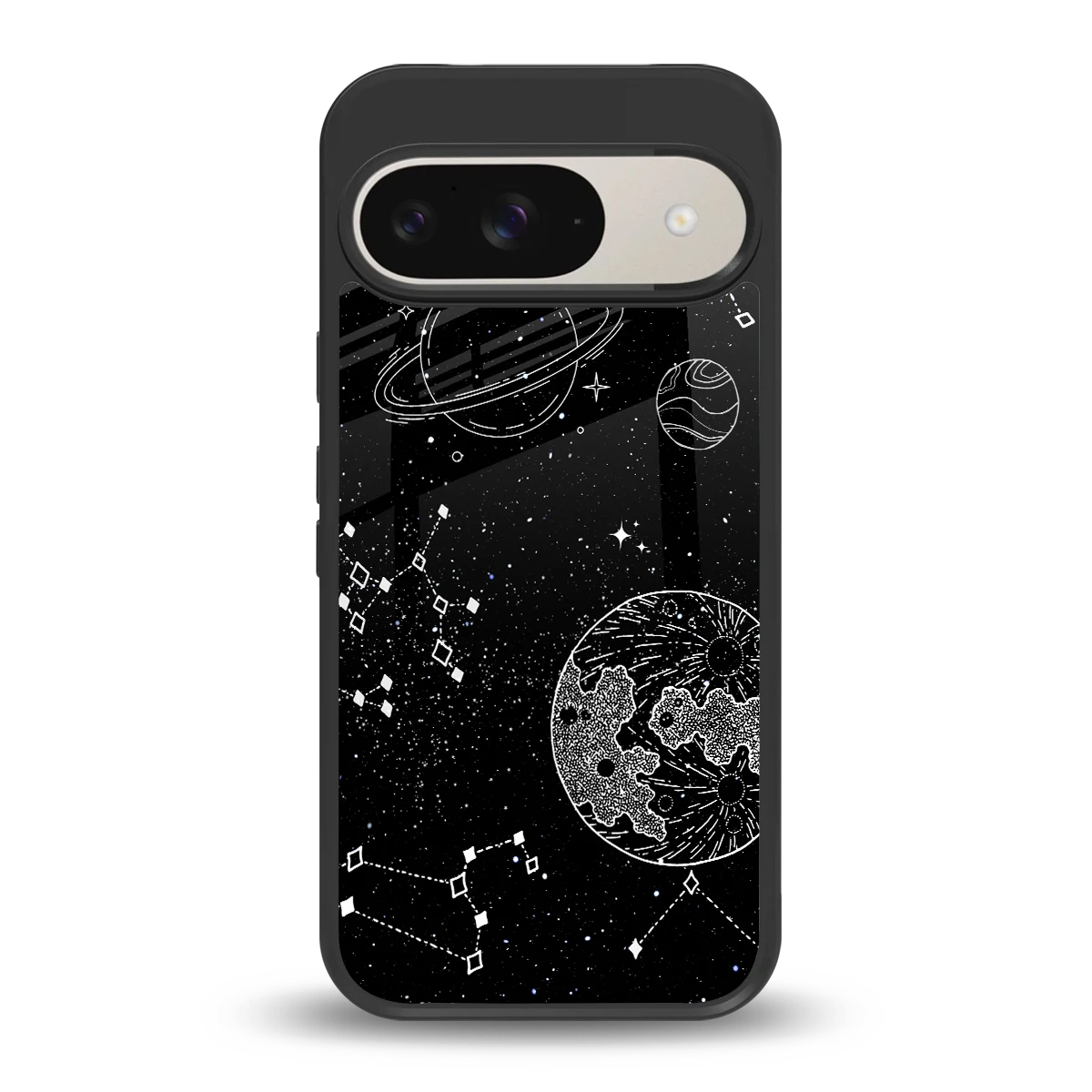 Stellar Voyage back phone cover | glass case for google pixel 9