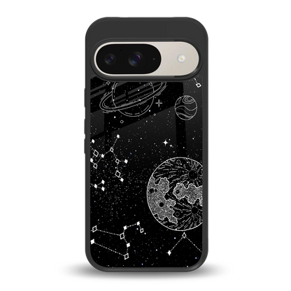 Stellar Voyage back phone cover | glass case for google pixel 9