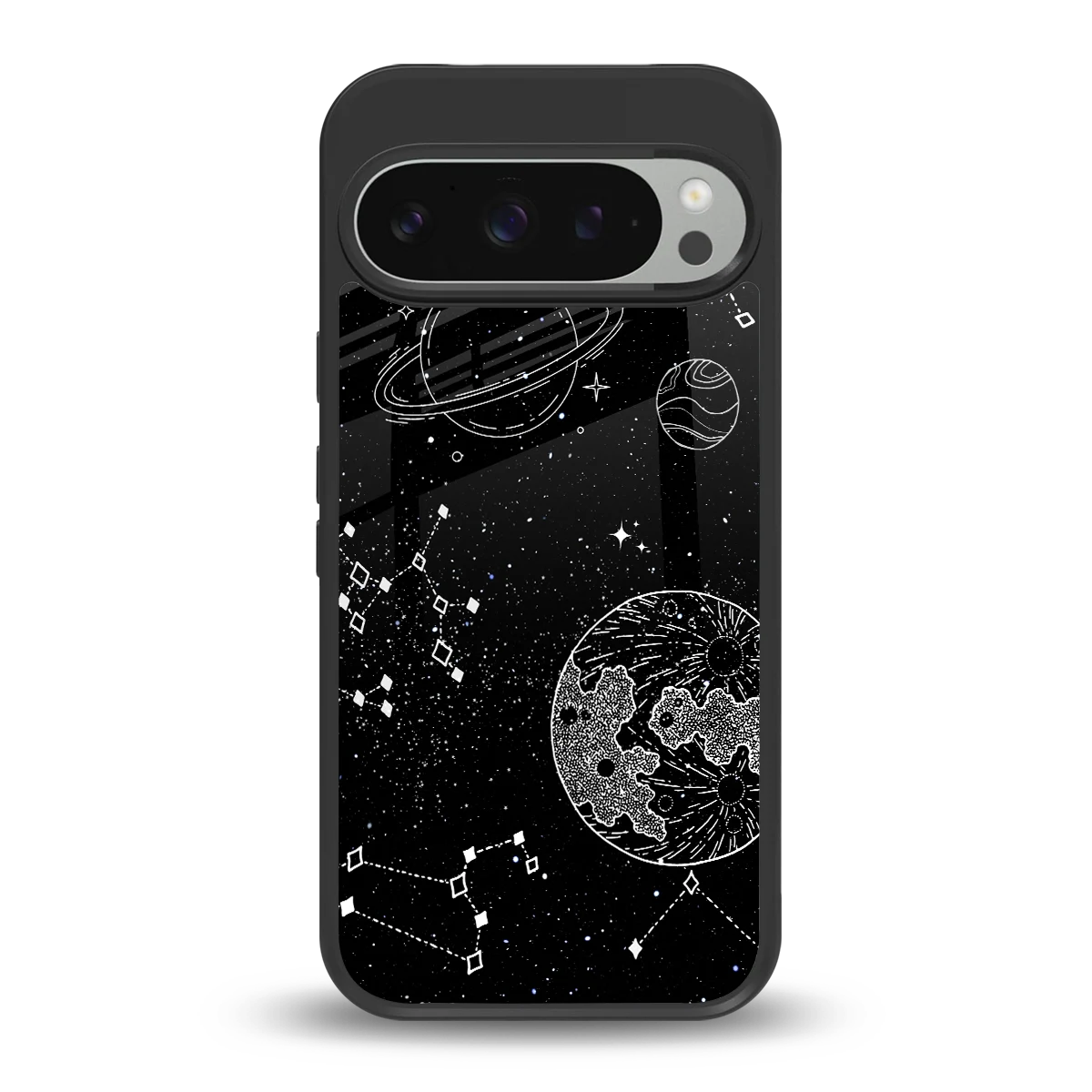 Stellar Voyage back phone cover | glass case for google pixel 9 pro xl