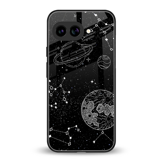 Stellar Voyage back phone cover | glass case for google pixel 9a