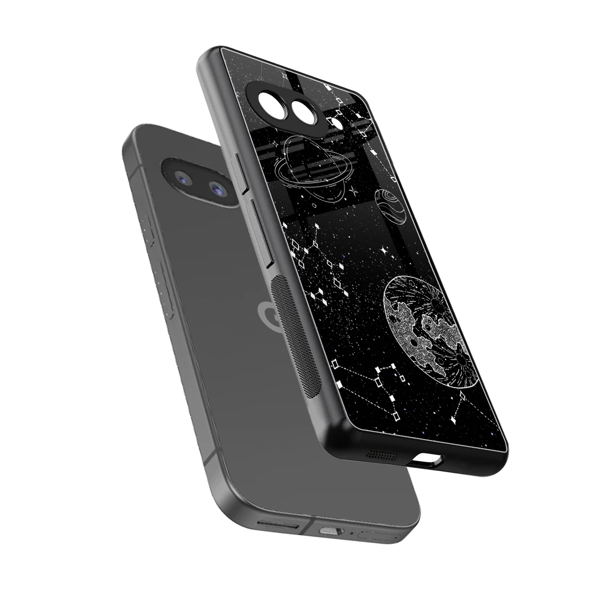 Stellar Voyage sleek google pixel 10a cover with tempered glass back and TPU edges