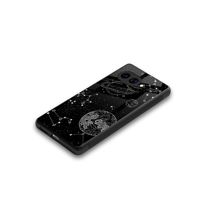 Stellar Voyage stylish phone case for google pixel 10a | glossy glass and slim fit