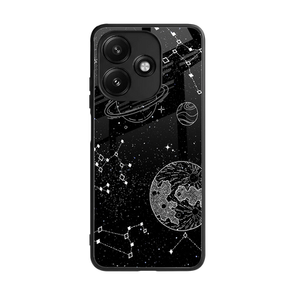 Stellar Voyage back phone cover | glass case for redmi 12 5g