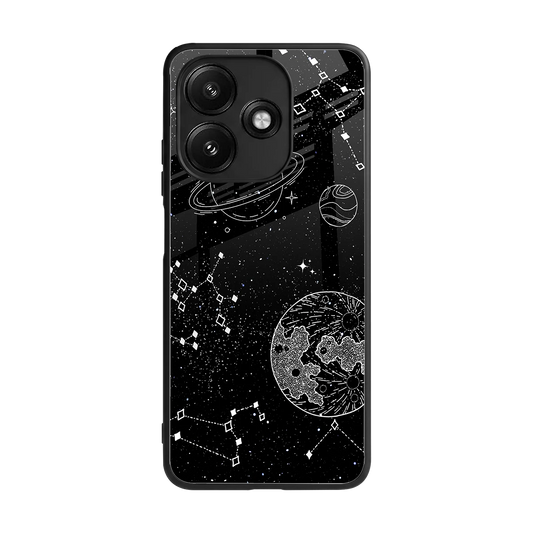 Stellar Voyage back phone cover | glass case for redmi 12 5g