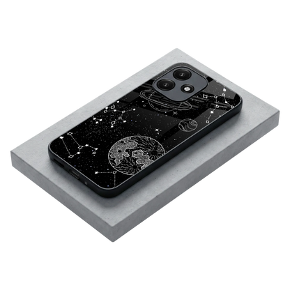 Stellar Voyage stylish phone case for redmi 12 5g | glossy glass and slim fit
