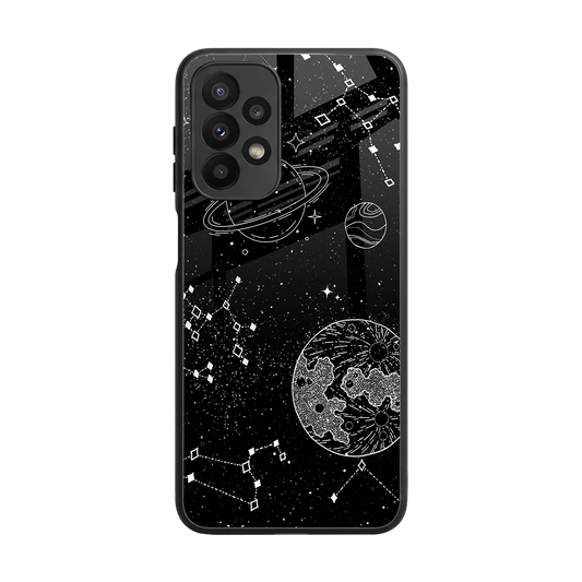 Stellar Voyage back phone cover | glass case for samsung galaxy a23