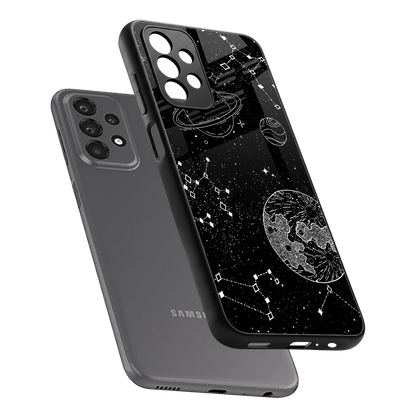 Stellar Voyage sleek samsung galaxy a23 cover with tempered glass back and TPU edges